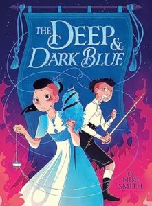 The deep and dark blue book cover